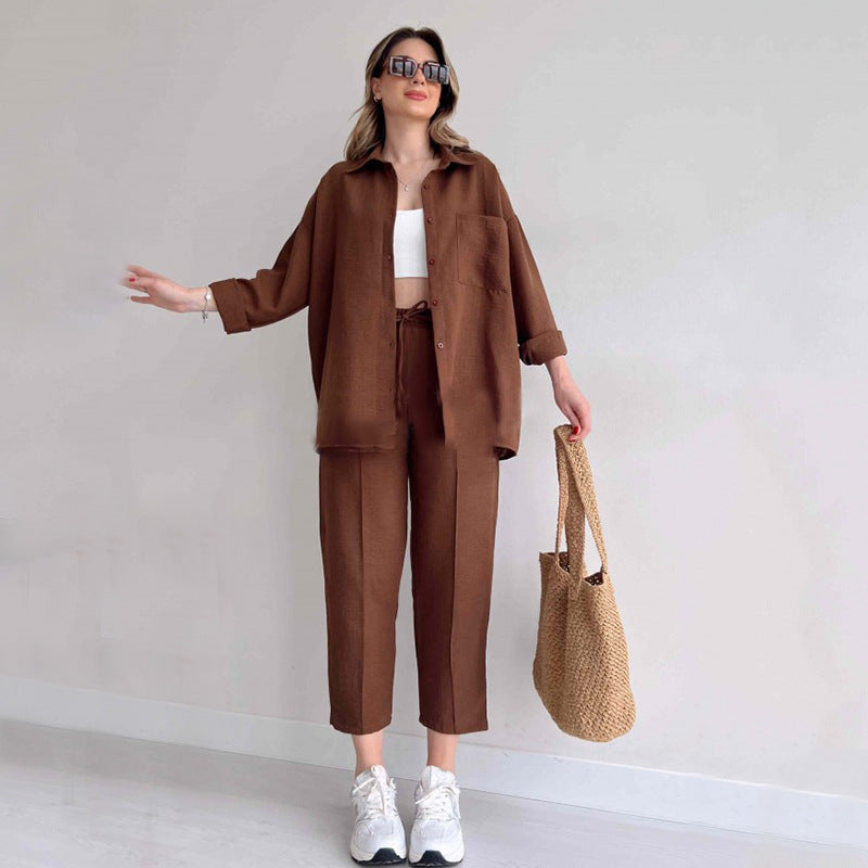 Completo due pezzi in lino Carla™