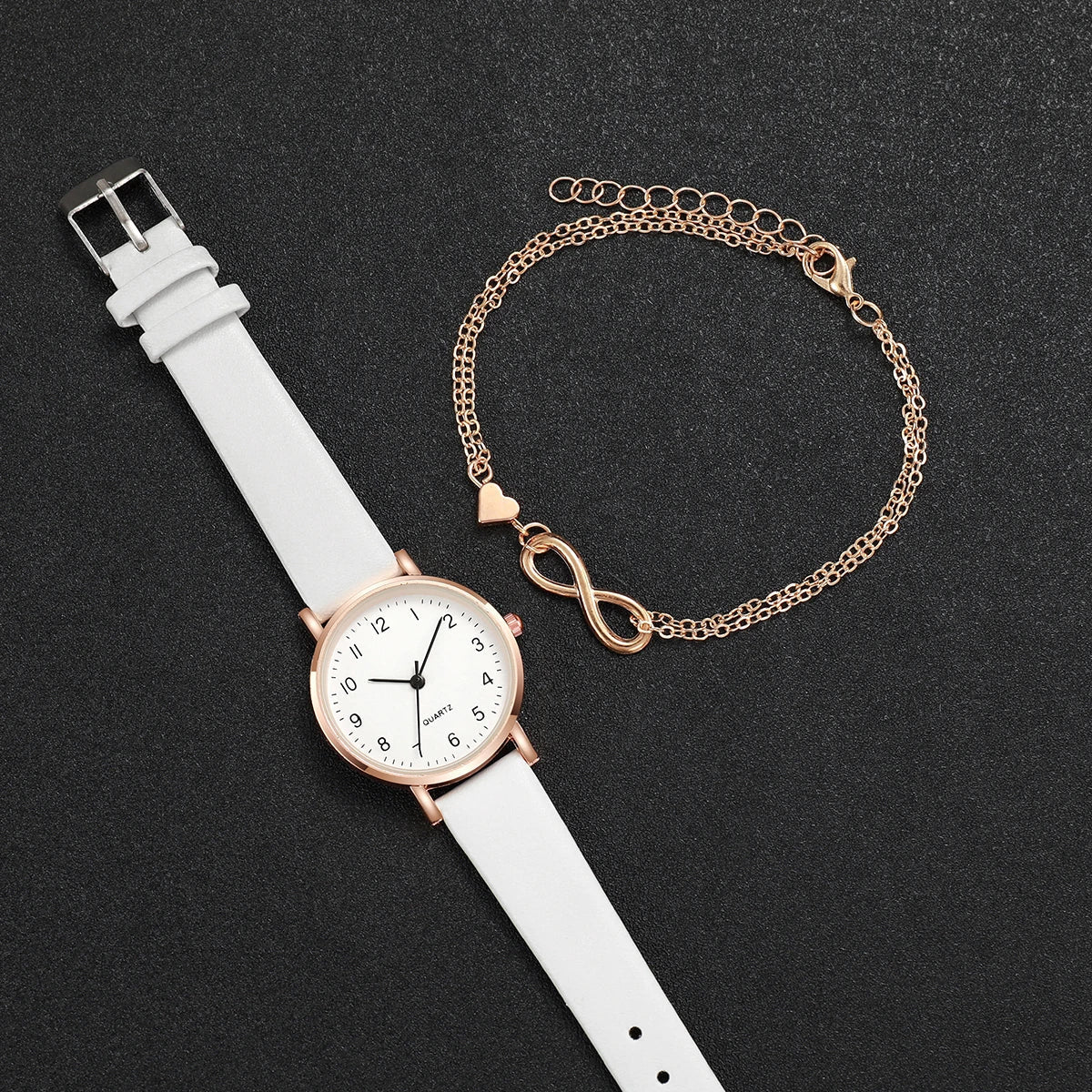Reloj con correa de cuero + Regalo