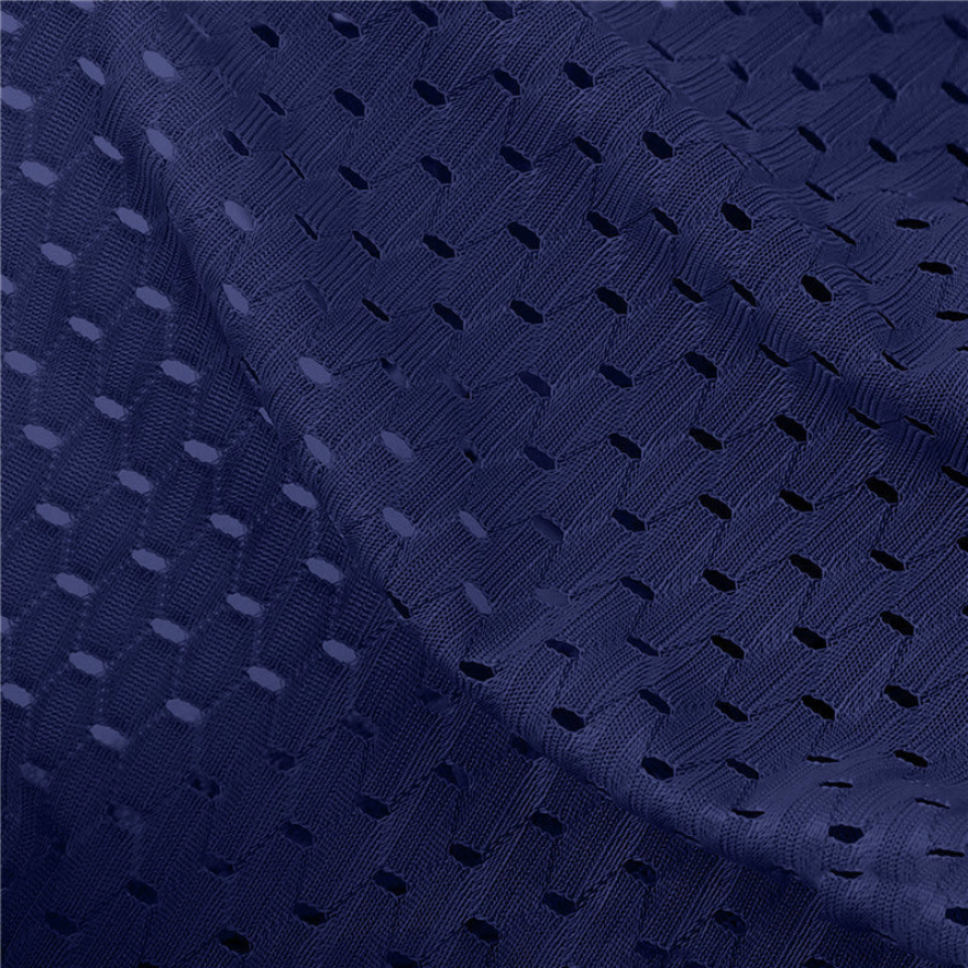 Close-up of the perforated mesh knit
