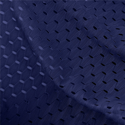 Close-up of the perforated mesh knit