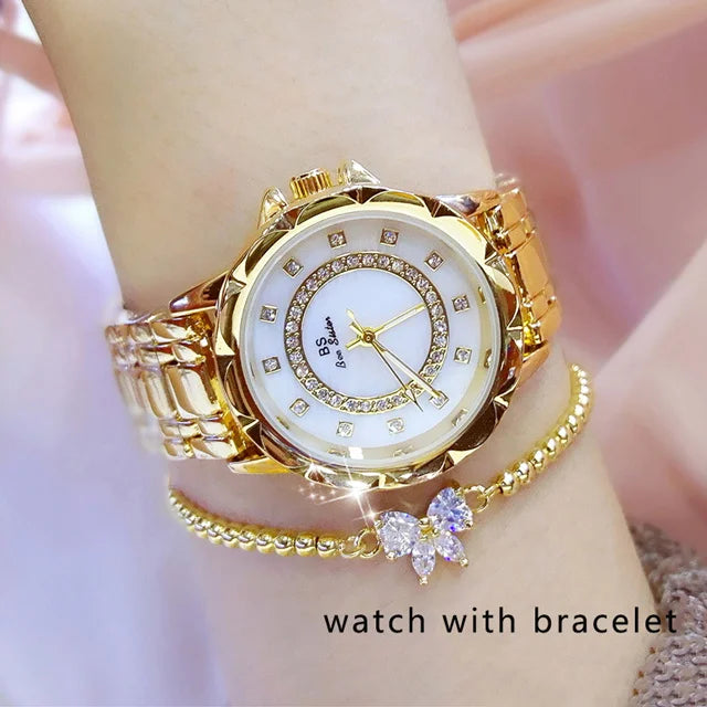 Reloj de pulsera de diamantes de imitación para mujer