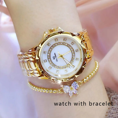 Reloj de pulsera de diamantes de imitación para mujer