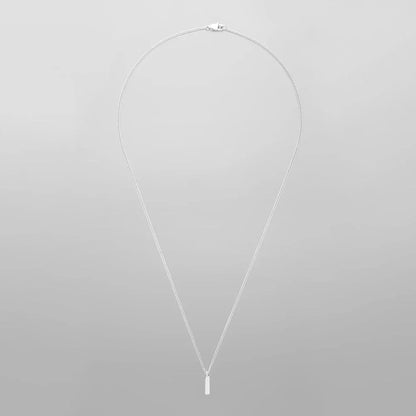 Bar pendant necklace laid out in full